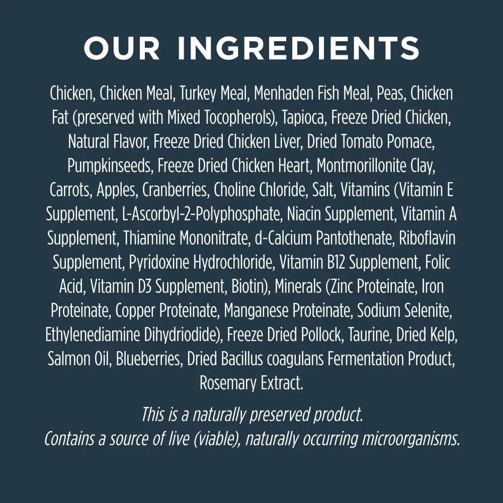 Raw Boost, Natural Dry Cat Food with Freeze Dried Pieces, High Protein, Grain Free Recipe - Real Chicken, 10 Lb. Bag