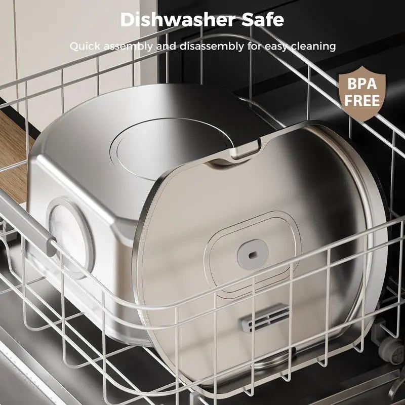 Neareal 7L / 1.85 Gal Large Stainless Steel Pet Water Fountain for Dogs & Cats, Dual-Flow for Multi-Pet Homes, Ultra-Quiet, Auto Circulating, Long-Lasting Hydration