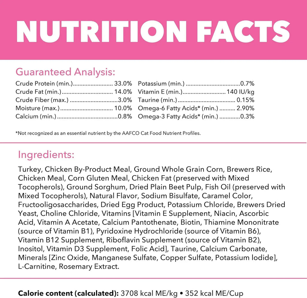 Proactive Health Adult Sensitive Digestion & Skin Dry Cat Food with Turkey, 13 Lb. Bag