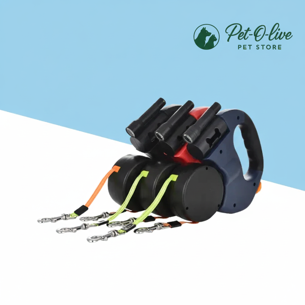 PetOlive™ Retractable Dual Dog Leash