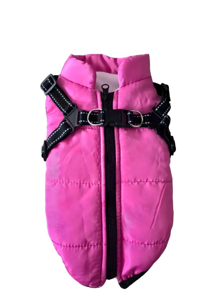 Waterproof Winter Stylish Dog Jacket with Built-in Harness