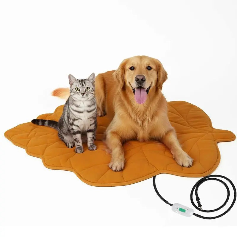 Vagascape Heated Pet Pad for Dogs & Cats – 7-Layer Safety Design, Auto Overheat Protection, Chew-Resistant Cord, Waterproof & Machine Washable, Ideal for Indoor & Outdoor Use Shaped Beds