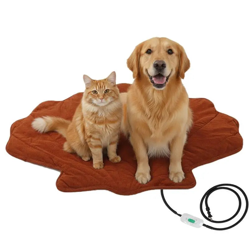 Vagascape Heated Pet Pad for Dogs & Cats – 7-Layer Safety Design, Auto Overheat Protection, Chew-Resistant Cord, Waterproof & Machine Washable, Ideal for Indoor & Outdoor Use Shaped Beds